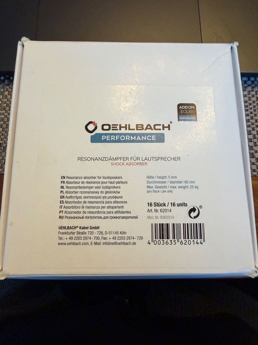 Strumenti musicali: Resonanzdämpfer  SHOCK ABSORBER OEHLBACH – Nuovo e nell'imballaggio originale da Horgen venduto da Auction-Kings 4
