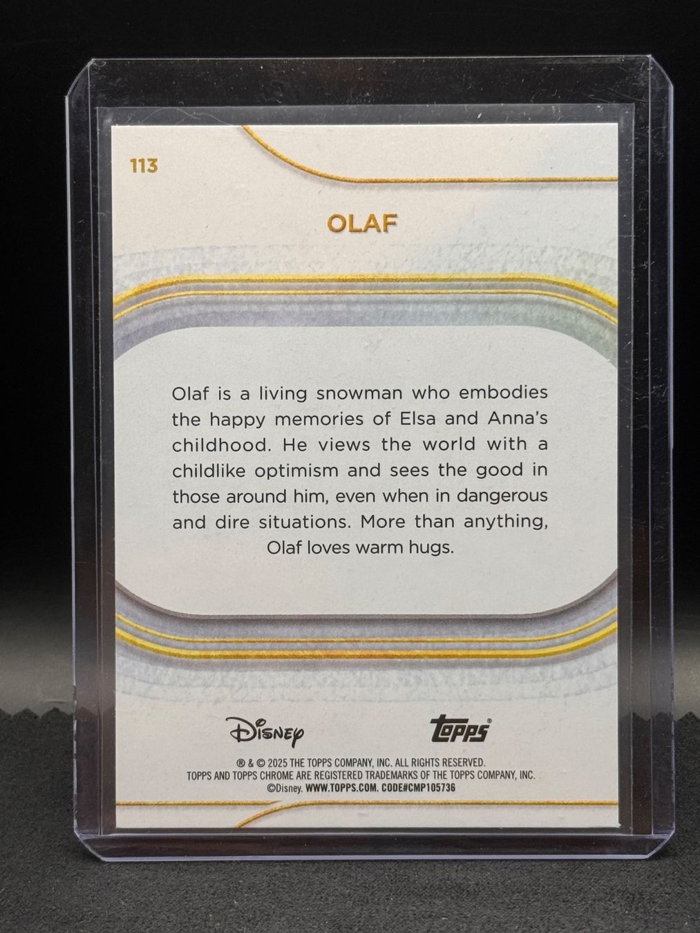 Topps Carte collezionabili: 2025 Topps Disney Chrome Olaf #113 Base – Nuovo (secondo la descrizione) da Giswil venduto da diggadino 1