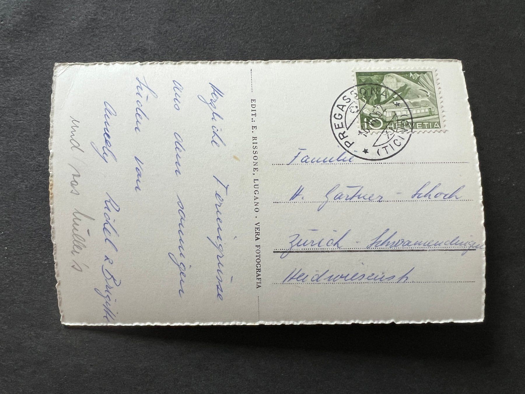 Ansichtskarten: Ansichtskarte Lugano Quai 1952   (M169) – Gebraucht aus Hinwil von Sidi4 1