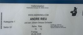 2 André Rieu Concert Tickets 25.09.2026 19:30 - Zürich