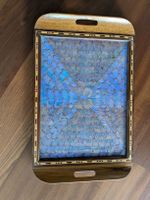 Antikes Tablett mit Schmetterlingsflügel-Muster, Holz 🦋