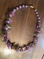 GABLONZER GLASBLÜTEN COLLIER in rosa.