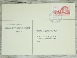 CL02 Enveloppe + Timbre Suisse 1948