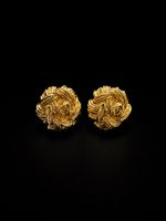 Orena Paris Vintage Statement Ohrringe – Goldene Ohrclips