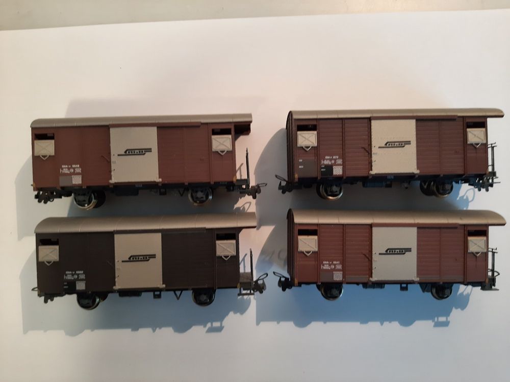 Bemo Modelleisenbahnen: Bemo H0m 7483 110 RhB Viehwagenset No 2 mit 4 Viehwagen – Gebraucht aus Thun von Schwarzsee48 1