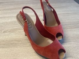 YSL Pumps rot Wildleder Grösse 36 gebraucht