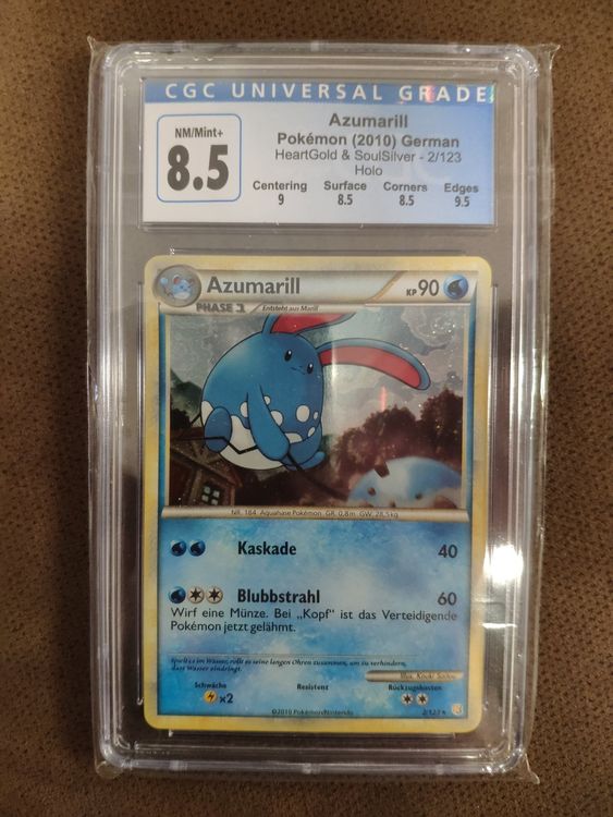 Pokemon CGC PSA 8.5 Base HG&SS holo Azumarill (Neu (gemäss Beschreibung ...