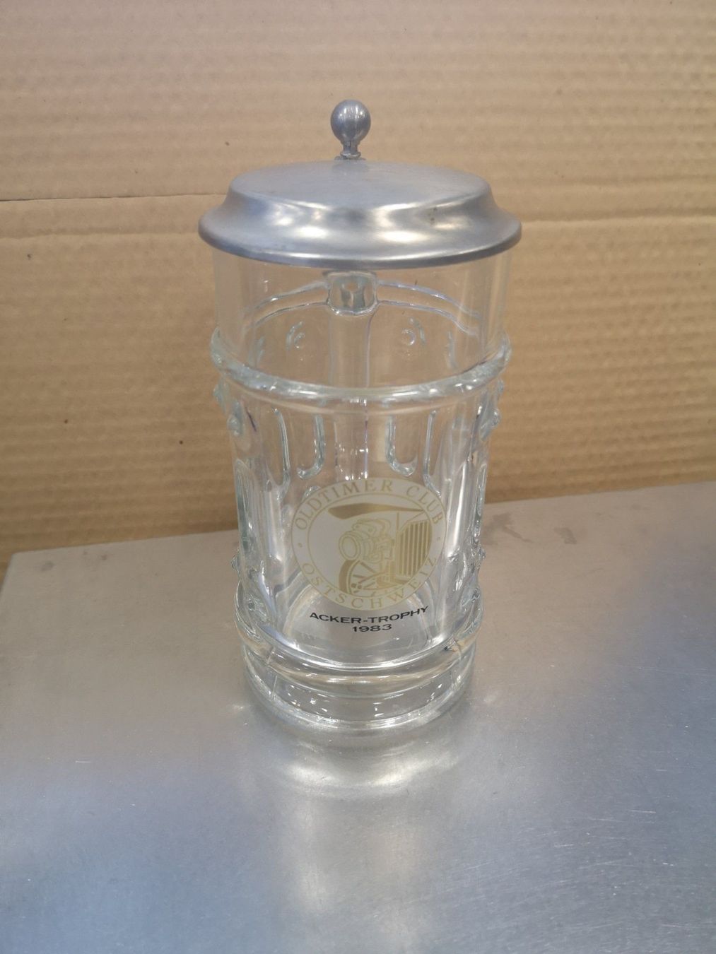 Gläser: Oldtimer Club Bierhumpen Hotel Acker Wildhaus Trophy 1983 – Neu (gemäss Beschreibung) aus Kloten von Thaipc 2
