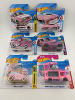6 Hot Wheels PINK Ford Sierra, Barbie Dream Camper Mix 73