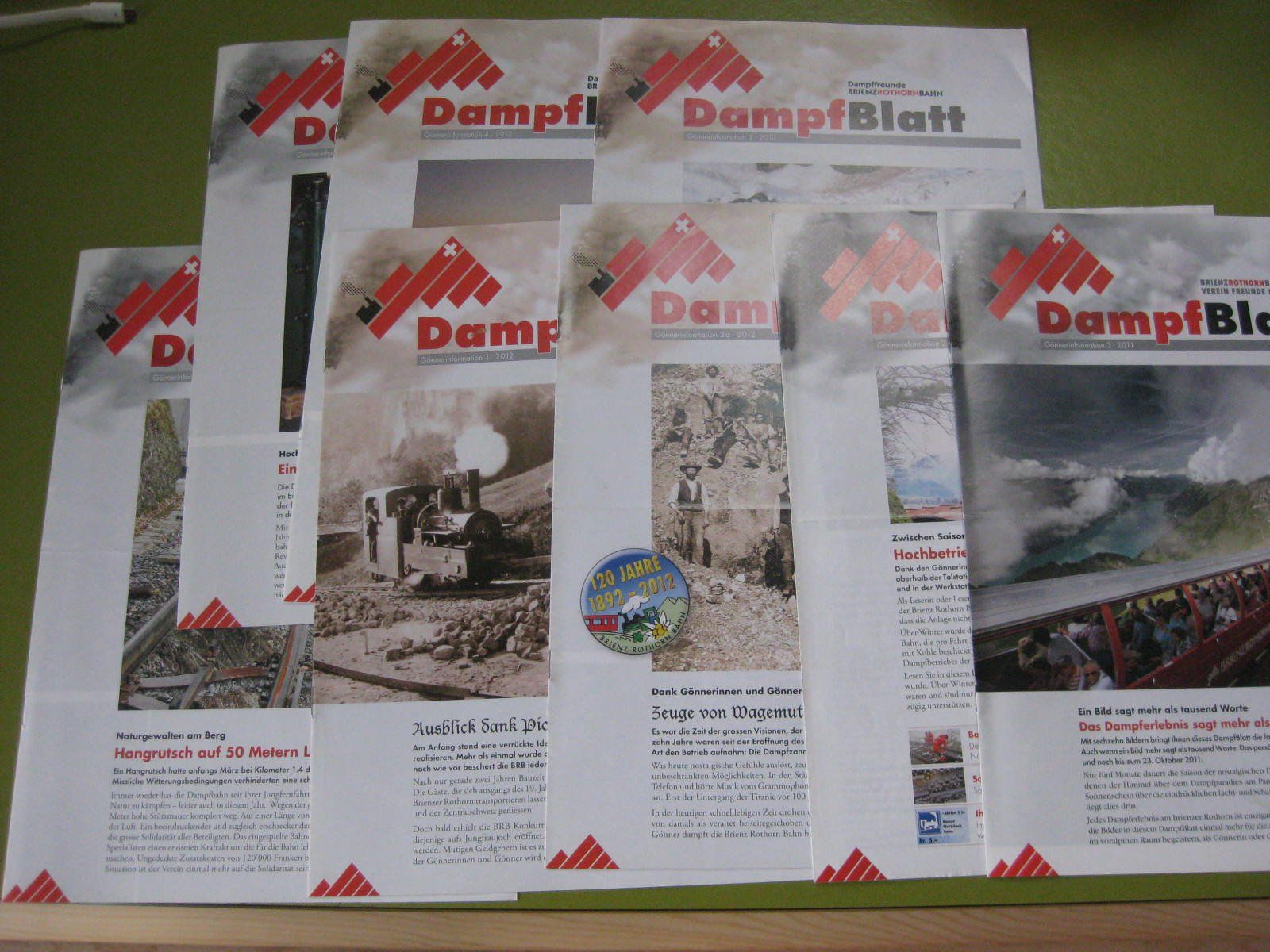Libri: Heft: 7x Dampfblatt, Brienz Rothorn Bahn BRB, . – Usato da Malters venduto da Marosko