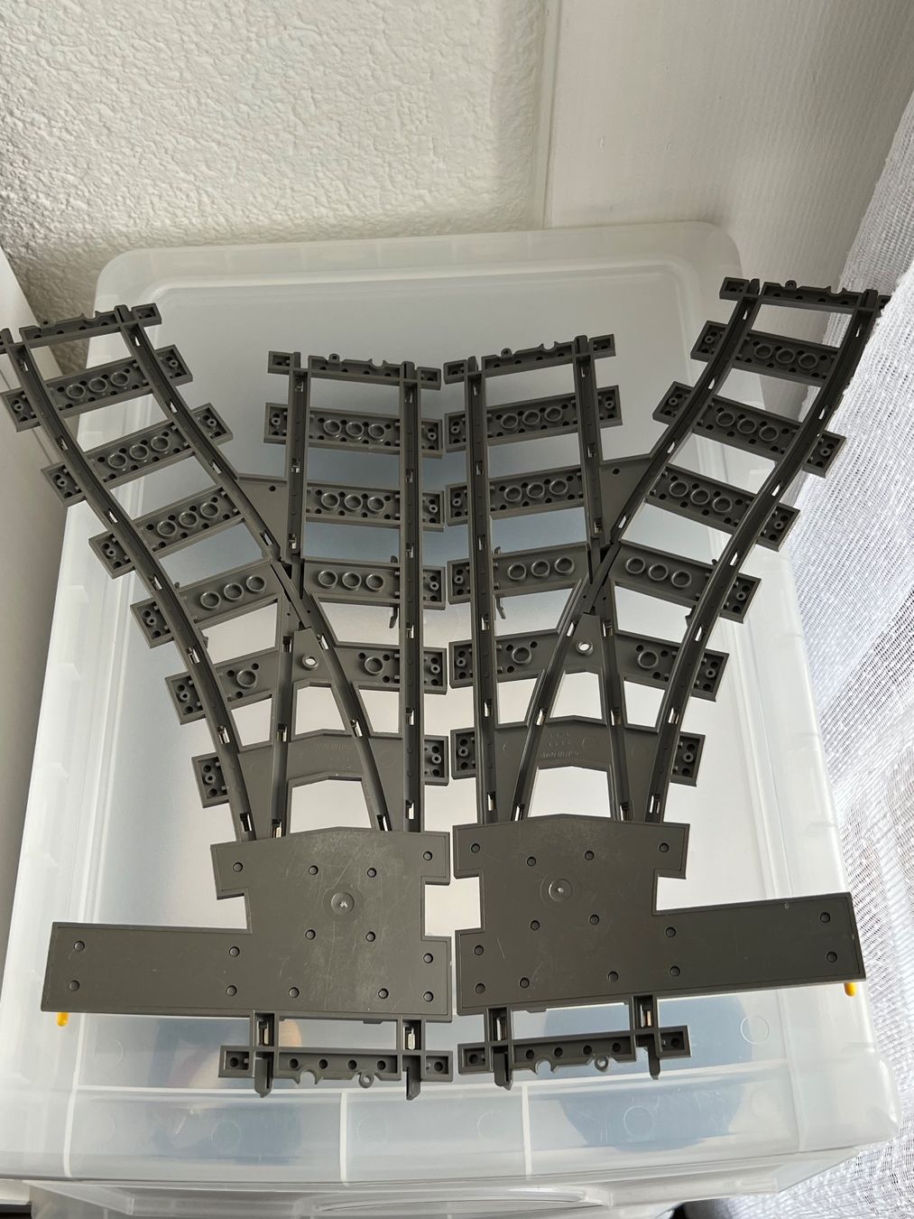 Lego Giocattoli: LEGO System 9v Weichen Paar R+L – Usato da Uttigen venduto da sonorsonic 3