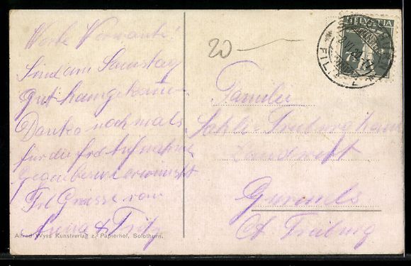 Cartoline postali: AK Solothurn, Hauptgasse mit Kathedrale – Usato da Berlin venduto da bartko-reher 1