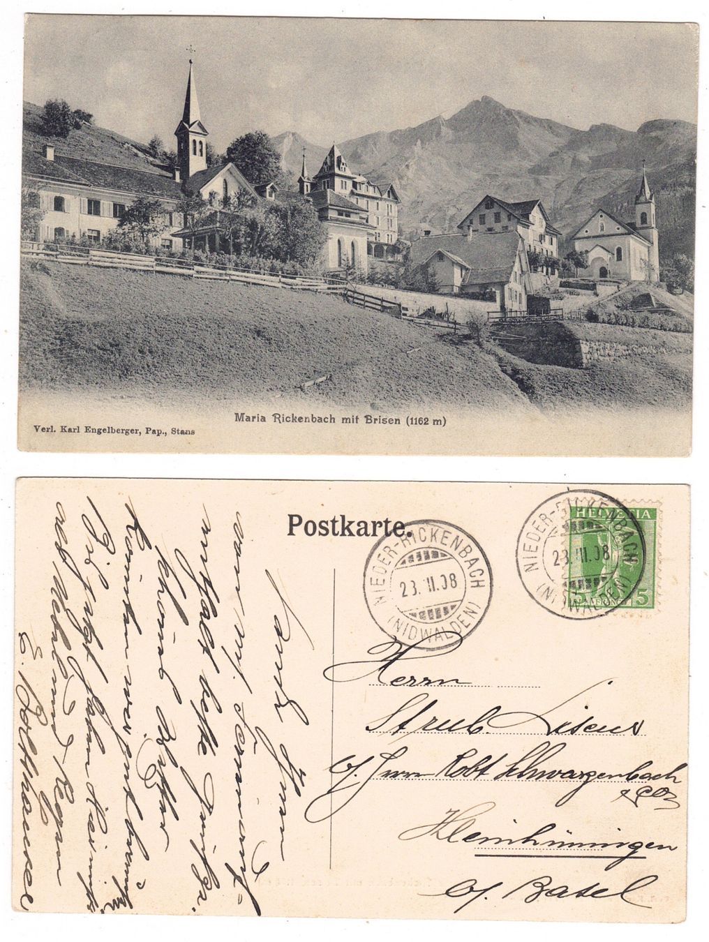 Cartoline postali: Maria Rickenbach mit Brisen – Usato da La Tour-de-Peilz venduto da amjust