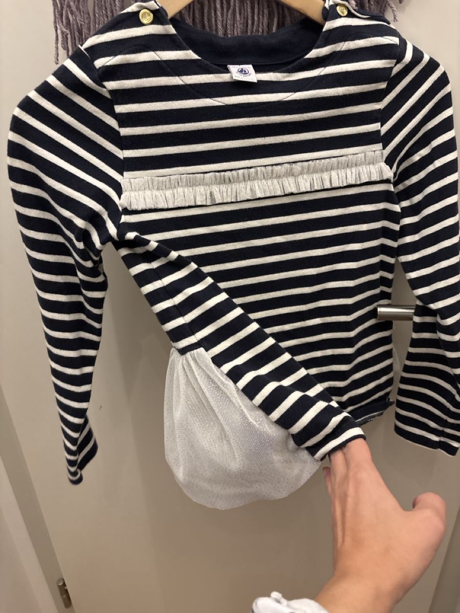 Petit Bateau Maglioni & Felpe: Petit Bateau Pullover, Gr.152, gestreift mit Tüll – Usato da St. Gallen venduto da heartbug 2