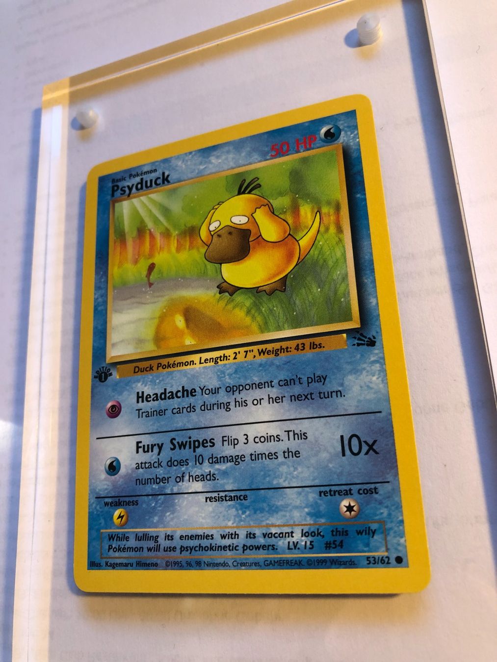 Sammelbilder & Trading cards: Psyduck 1st Fossil - MINT - ab 1.- – Gebraucht aus Giubiasco von dan_pr8b 2