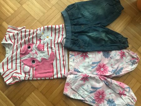 2 Hosen + T-Shirt Grösse 80 - Porto 3.40