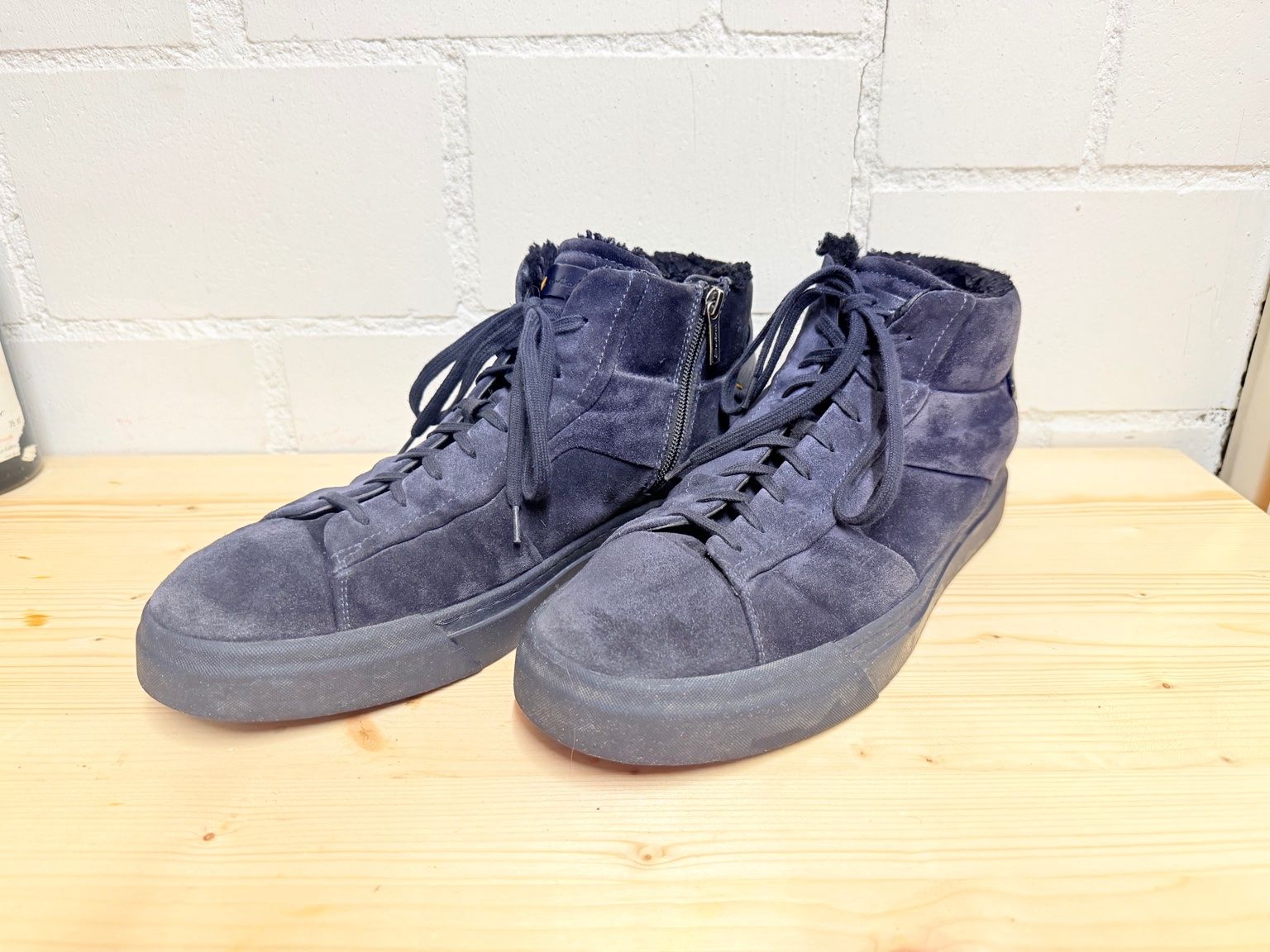 Santoni Scarpe da uomo: Santoni High-Top Sneaker "Oceanblue" mit Lammfell-Futter NFC – Usato da Root venduto da Jo.Di 1