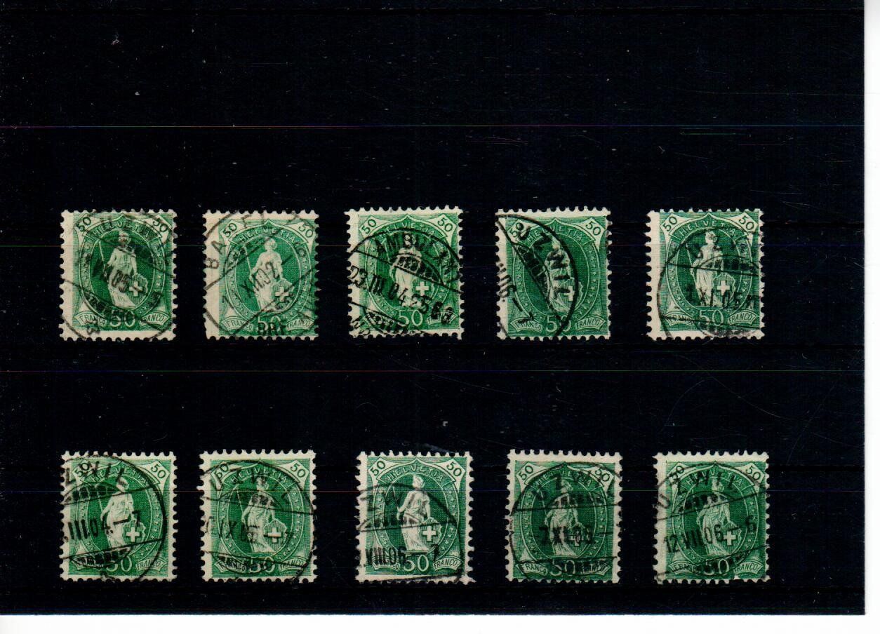 Alle Briefmarken: stehende Helvetia – Gebraucht aus Wolhusen von Curver9