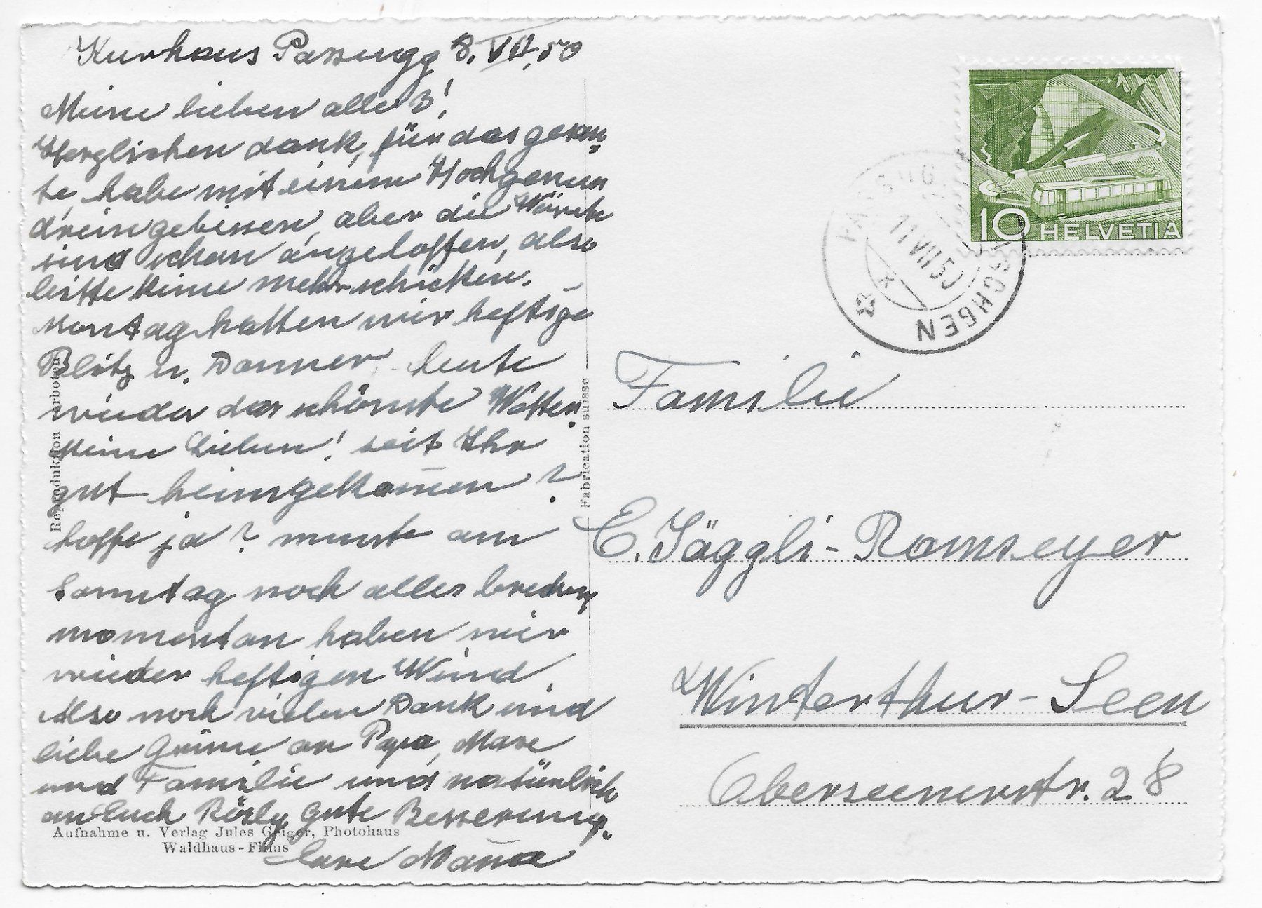 Cartes postales: Kurhaus Passugg bei Chur – D'occasion à Hefenhofen par Richsalz 1