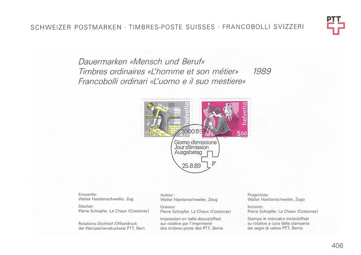 Tutti i francobolli: PTT Sammelblatt SBK 406 mit ET – Usato da Rheinfelden venduto da wil_m7gh