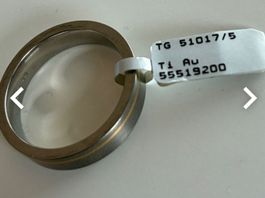 Titan-Gold Ring, Gloria Star, neuwertig, Grösse 55/17.5