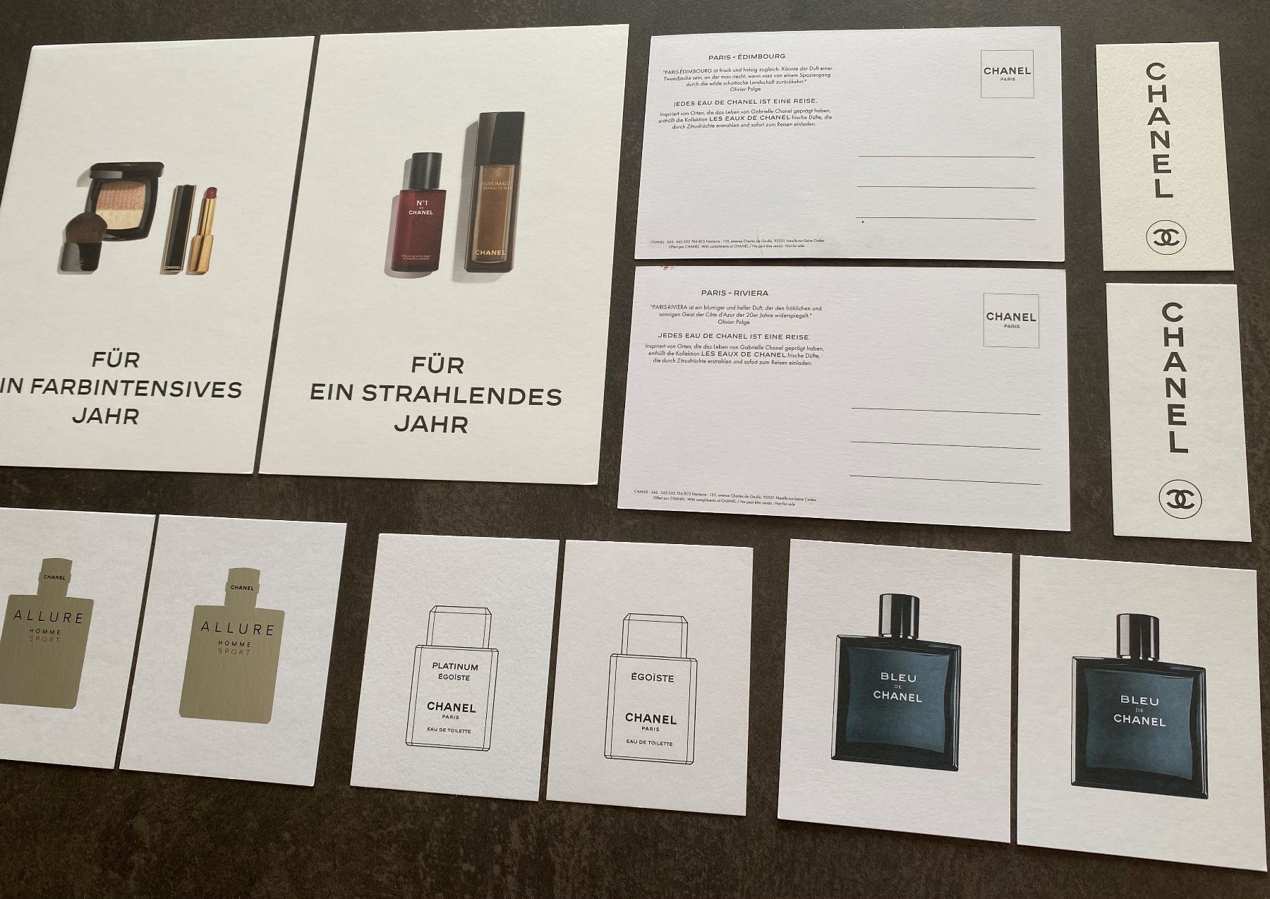 Cartoline postali: 2 Postcards : Chanel, Set (12 pcs) – Usato da Collombey venduto da Cards07 2