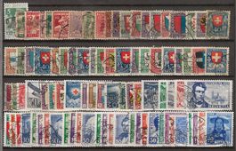 PJ099 - Lot Pro Juventute 1913-1963 (complet) obl.
