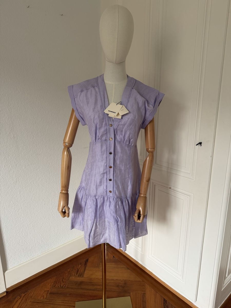 Sandro Vestiti: Sandro Dress - Lilac - Size 36 - BNWT! – Nuovo (secondo la descrizione) da Genève venduto da nba_l98n