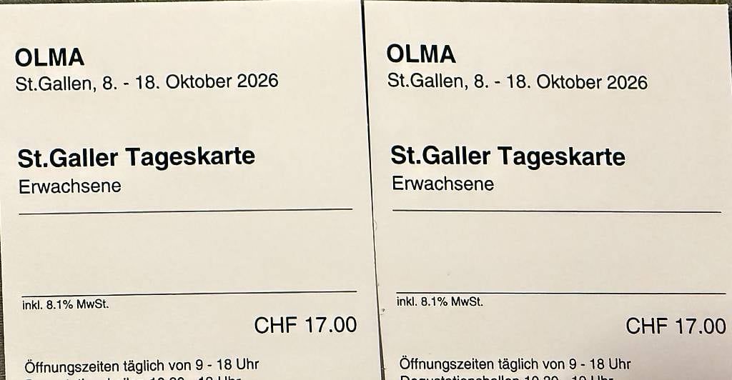 Tickets: Olma Tickets (Preis pro Stk.) – Neu und originalverpackt aus Arbon von kev_rth7