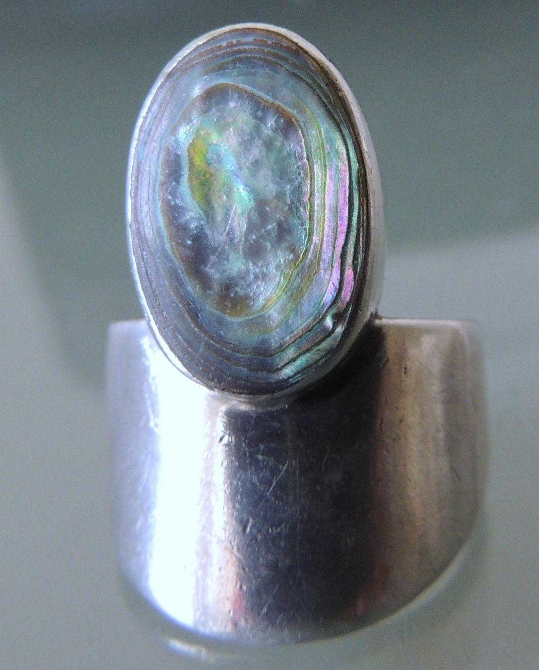 Anelli: Abalone Perlmutt Silber 925 Fingerring Gr. 49 – Usato da Waldenburg venduto da schaller707 2