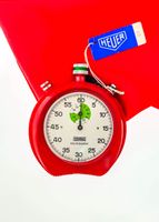 Cronometro Heuer Leonidas Trackmaster Vintage Rosso