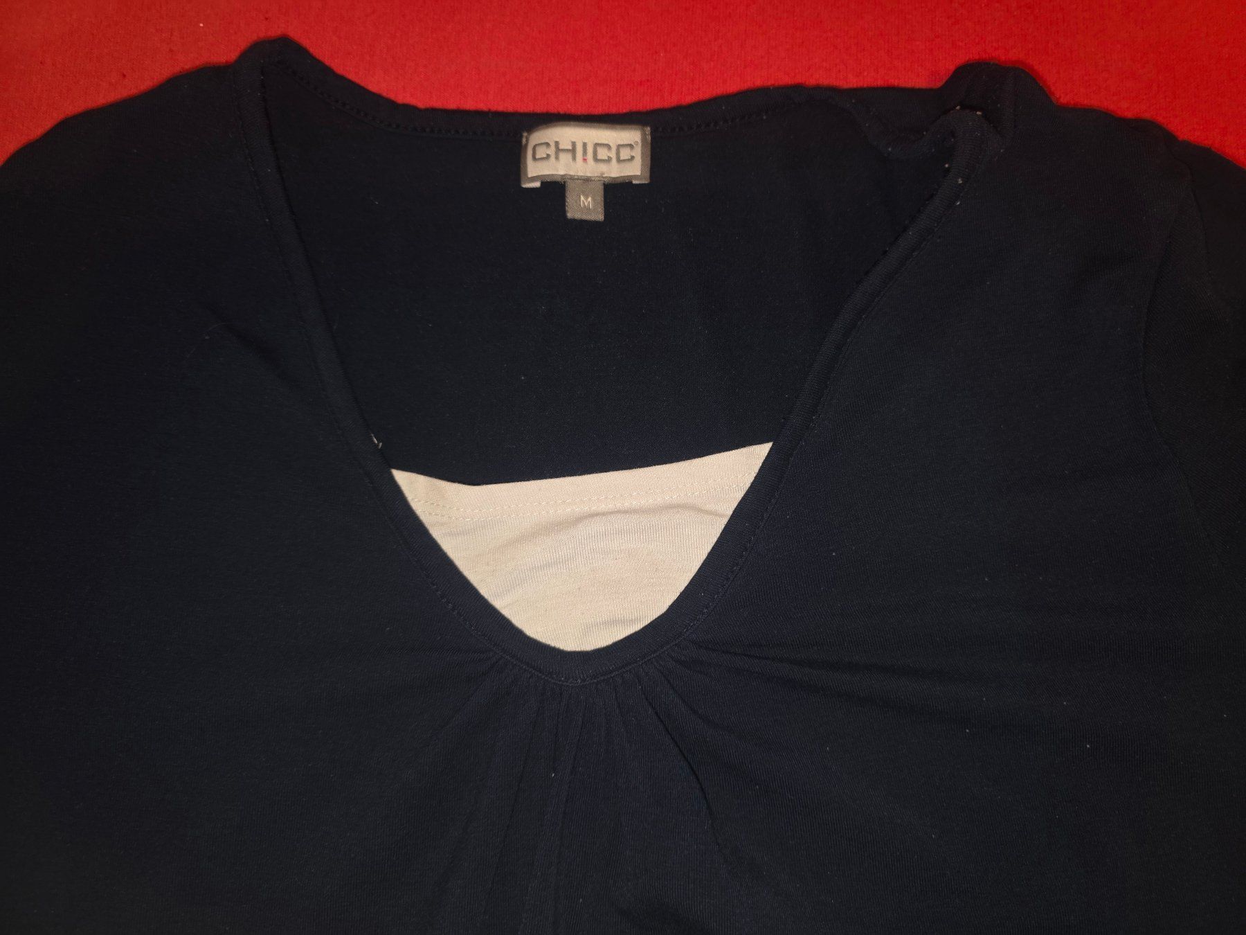T-shirt: CHICO'S Tunika Shirt, Grösse M, Blau – Usato da Kriens venduto da angelaruediger 1