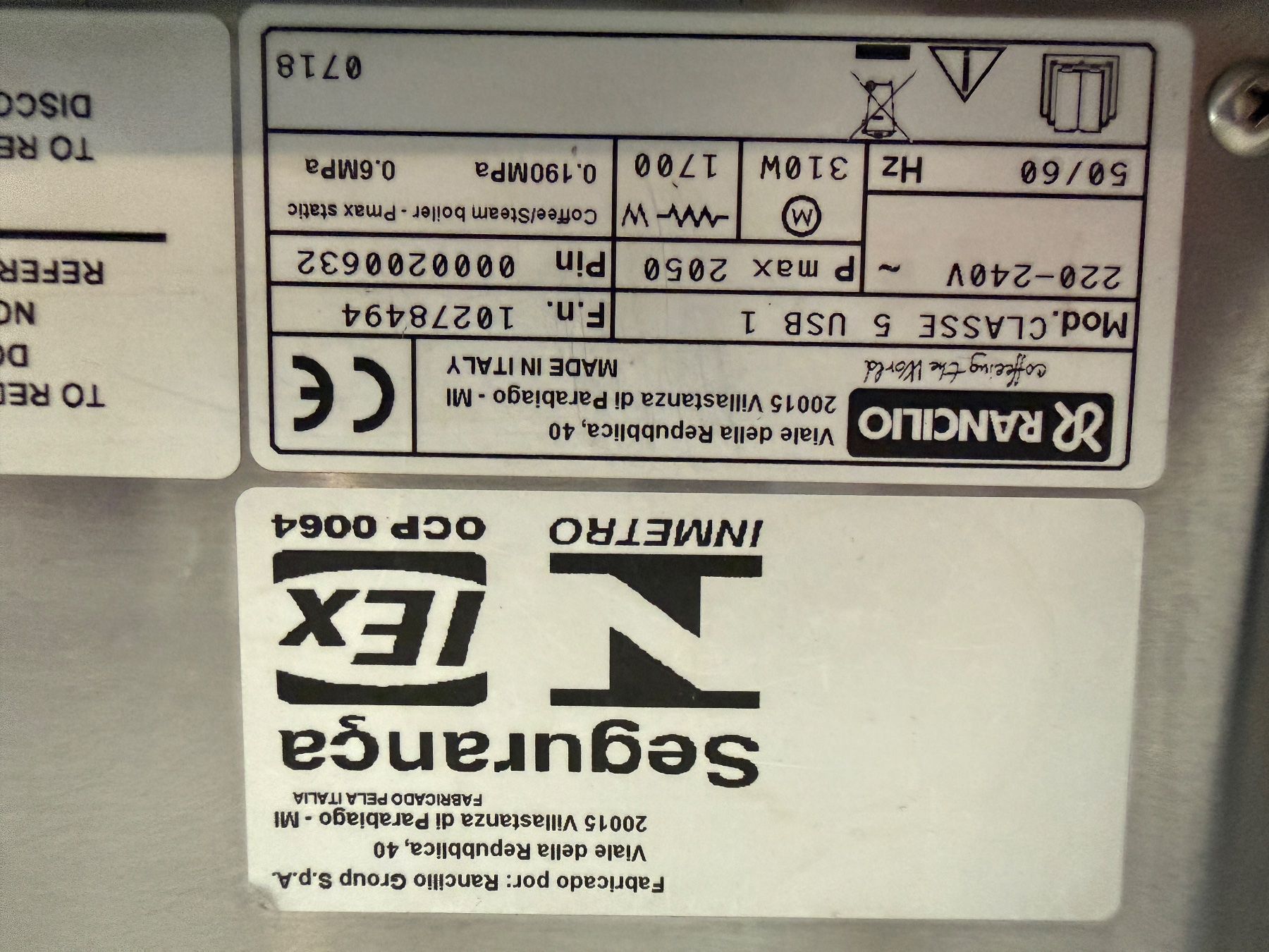Rancilio Kaffeemaschinen & Espressomaschinen: Rancilio Classe5 1Gr 2Kreiser – Gebraucht aus Bülach von Mahosta 1