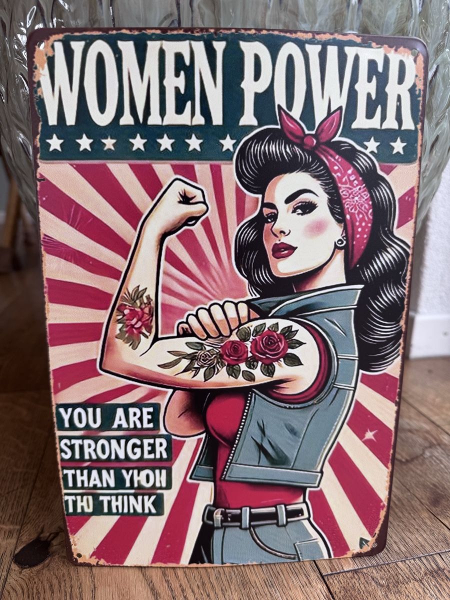 Insegne: Blechschild "Women Power" Retro  – Usato da Niederbüren venduto da Oetschli