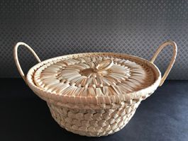 Korb Körbe Vintage Körbli gefüttert mit Deckel