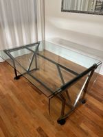 Designer Glastisch - aufklappbar auf beiden Seiten