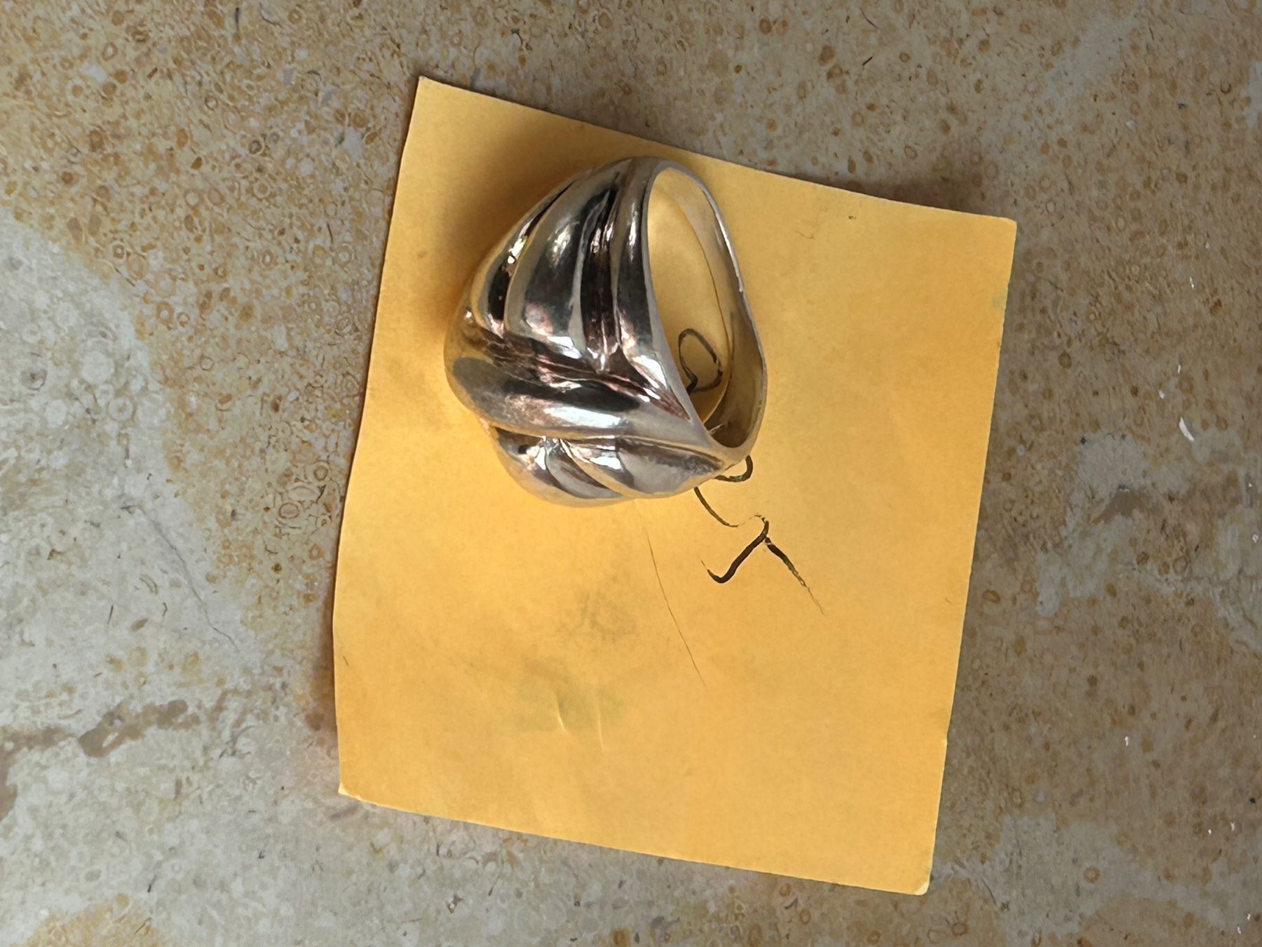 Anelli: Massiver VINTAGE Silberring PRESENT Gr. 61 – Usato da Laufen venduto da Bellebellezza 4