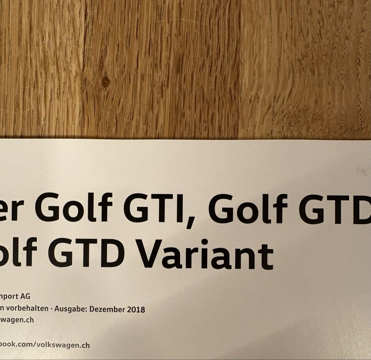 VW Documenti: VW Golf GTI, GTD & GTD Variant Prospekt - 2018 – Nuovo (secondo la descrizione) da Freienstein venduto da Golfbueb 1