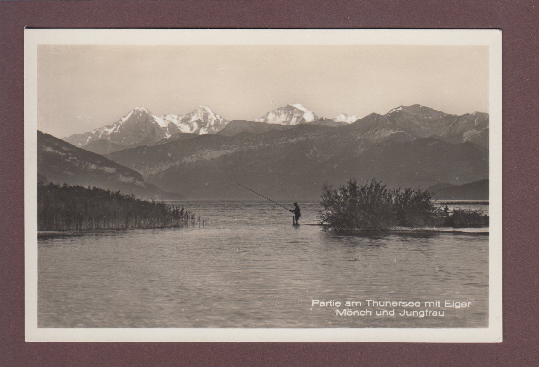 Cartoline postali: THUNERSEE - Fischer - Eiger - Mönch - Jungfrau – Usato da Pully venduto da nicecards