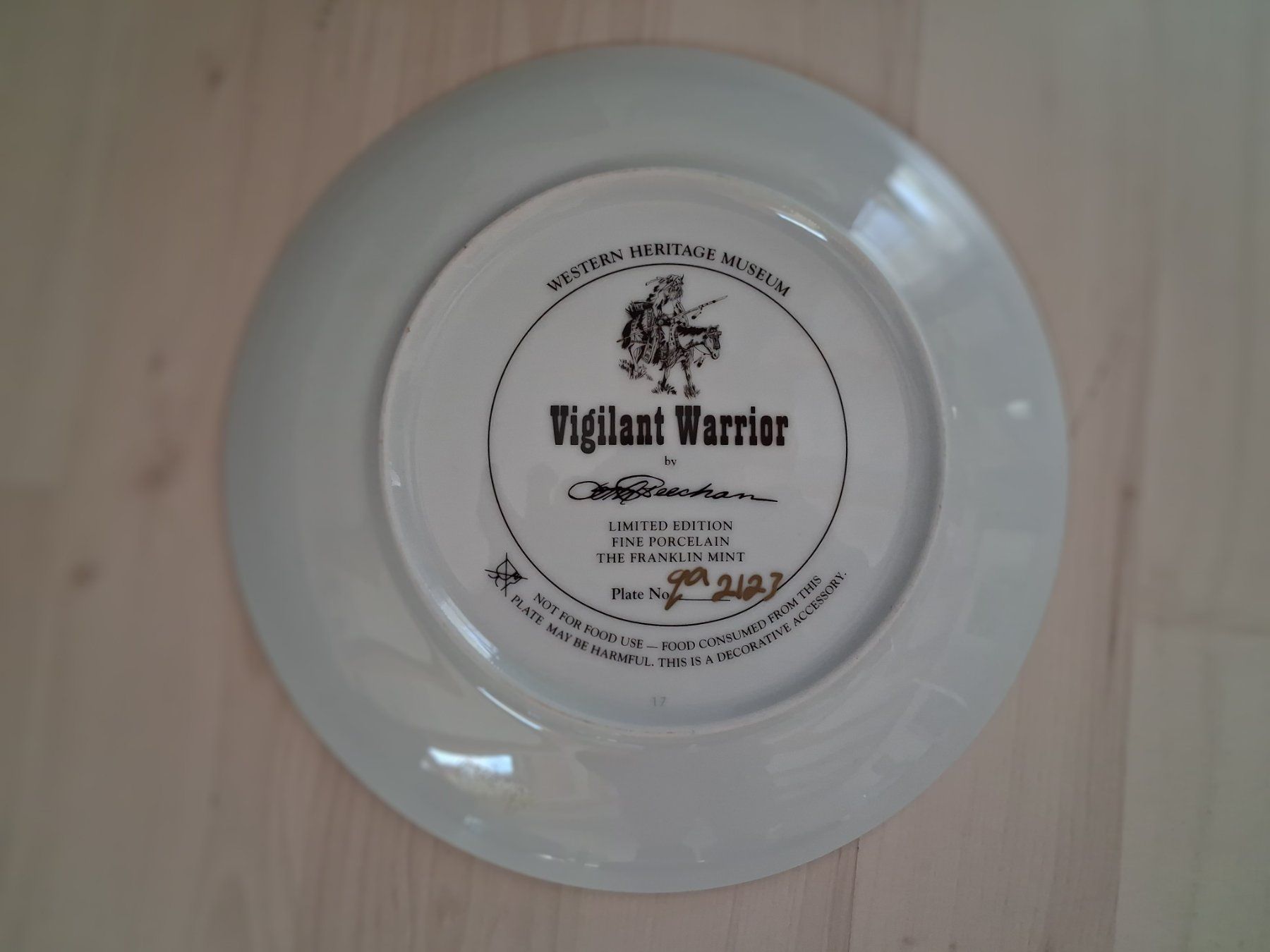 Piatti: INDIANER TELLER SAMMELTELLER VIGILANT WARRIOR – Usato da langnau venduto da Santos1411 1