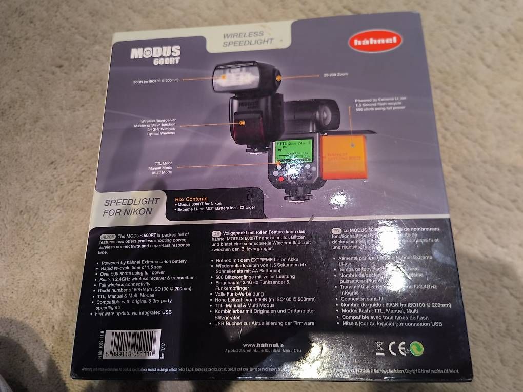 Flash: Nikon Blitz Hähnel Modus 600RT – Usato da Grub-AR venduto da Medora 1