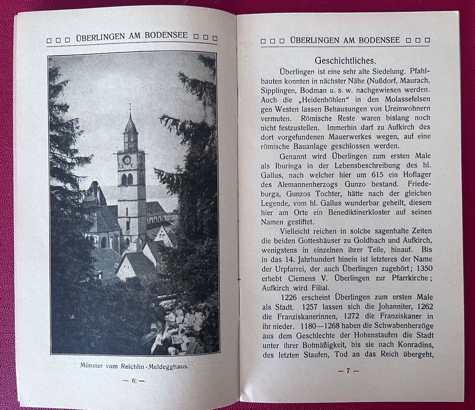 Cartoline postali: Prospekt Ueberlingen am Bodensee, 1921 – Usato da Biberist venduto da Edelfloh 2