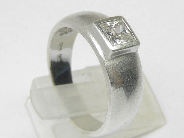 Anelli: Ring Silber 925 + MP quadratischer Schmuckstein – Usato da Ermatingen venduto da Decovin 2
