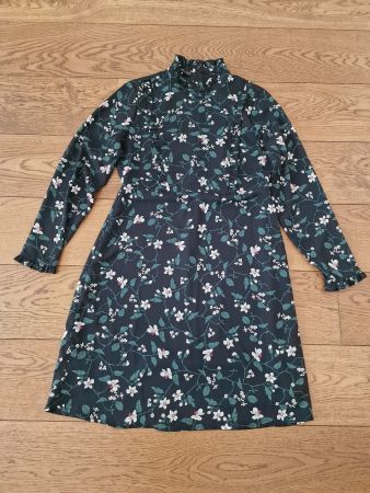 Kleid Hallhuber geblümtes dunkelgrün Gr. 38 neuwertig