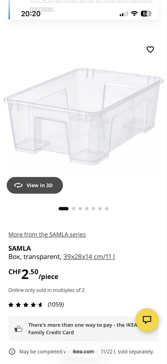 Ikea Autres décorations & accessoires: IKEA Samla storage box 39x28x14 11L withoit lid – D'occasion à Zürich par arr_vq5w 3