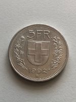 5 Fr. 1992 mit vertiefter Randschrift