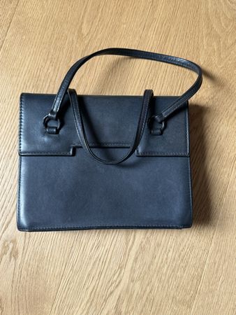 Elegante Vintage Handtasche / Tragetasche, Schwarz, Top!