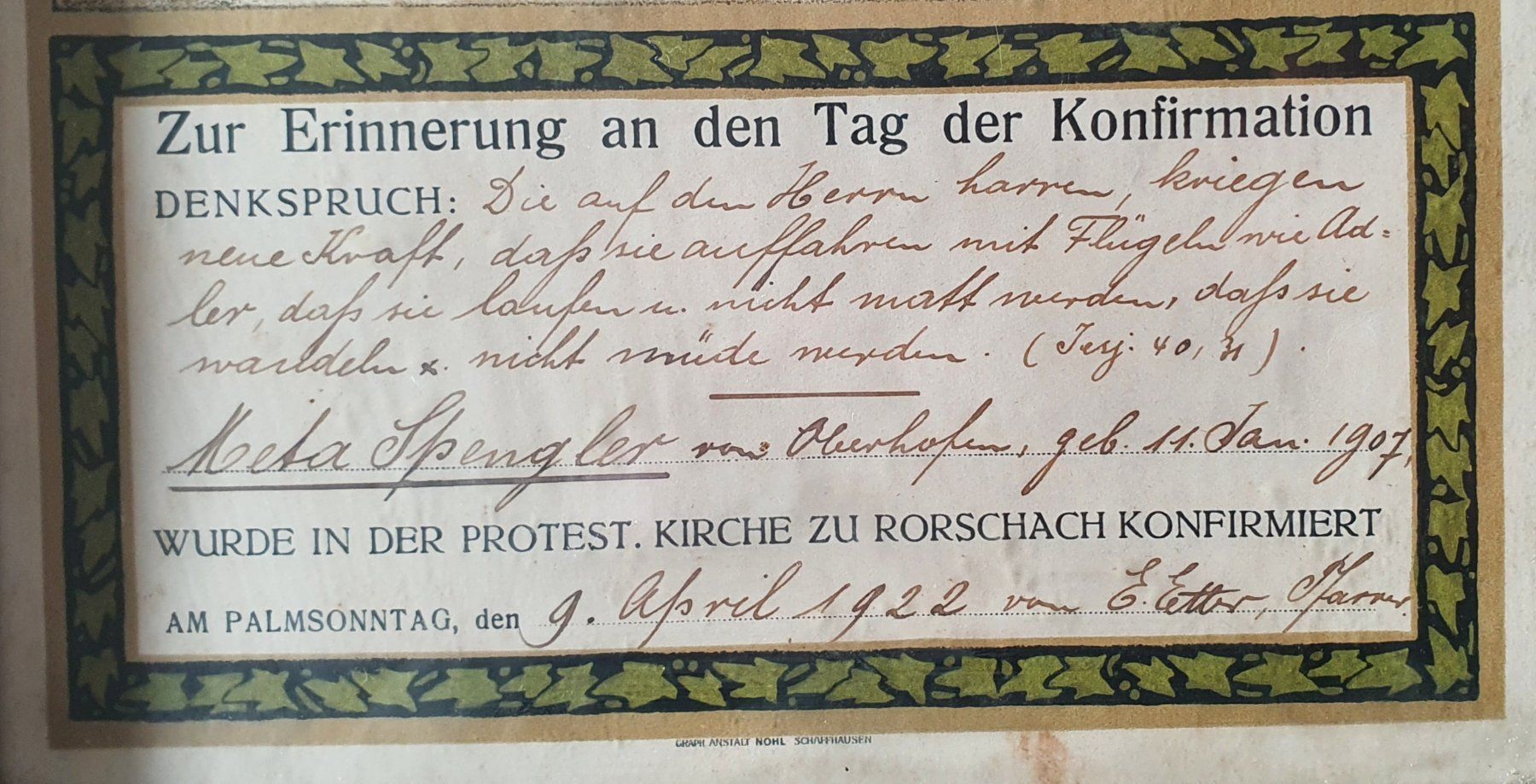 Foto & Immagini: Bild Kirche Rorschach - zur Konfirmation – Usato da Kreuzlingen venduto da Rschweiz1 1