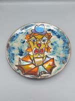 Vintage Vallauris La Grange Wandteller Clown