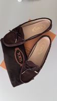 Tod's Slipper / Loafers Wildleder braun Grösse 37